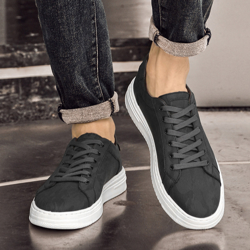 Zapatillas de cuero, cuero genuino de primera calidad, versátiles para el día a día