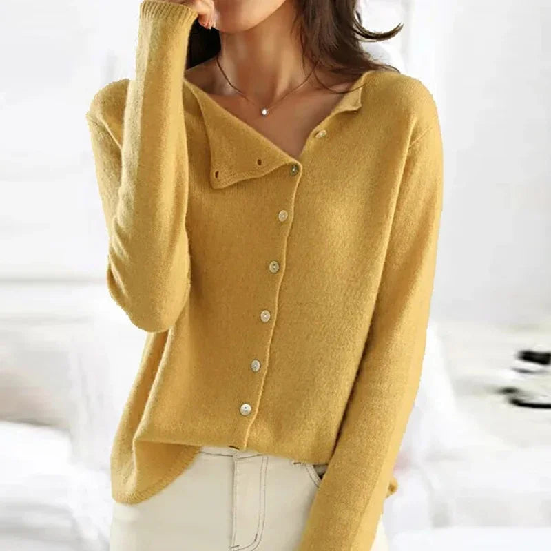 Suéter de punto de cachemira para mujer, elegante, cálido y para el día a día
