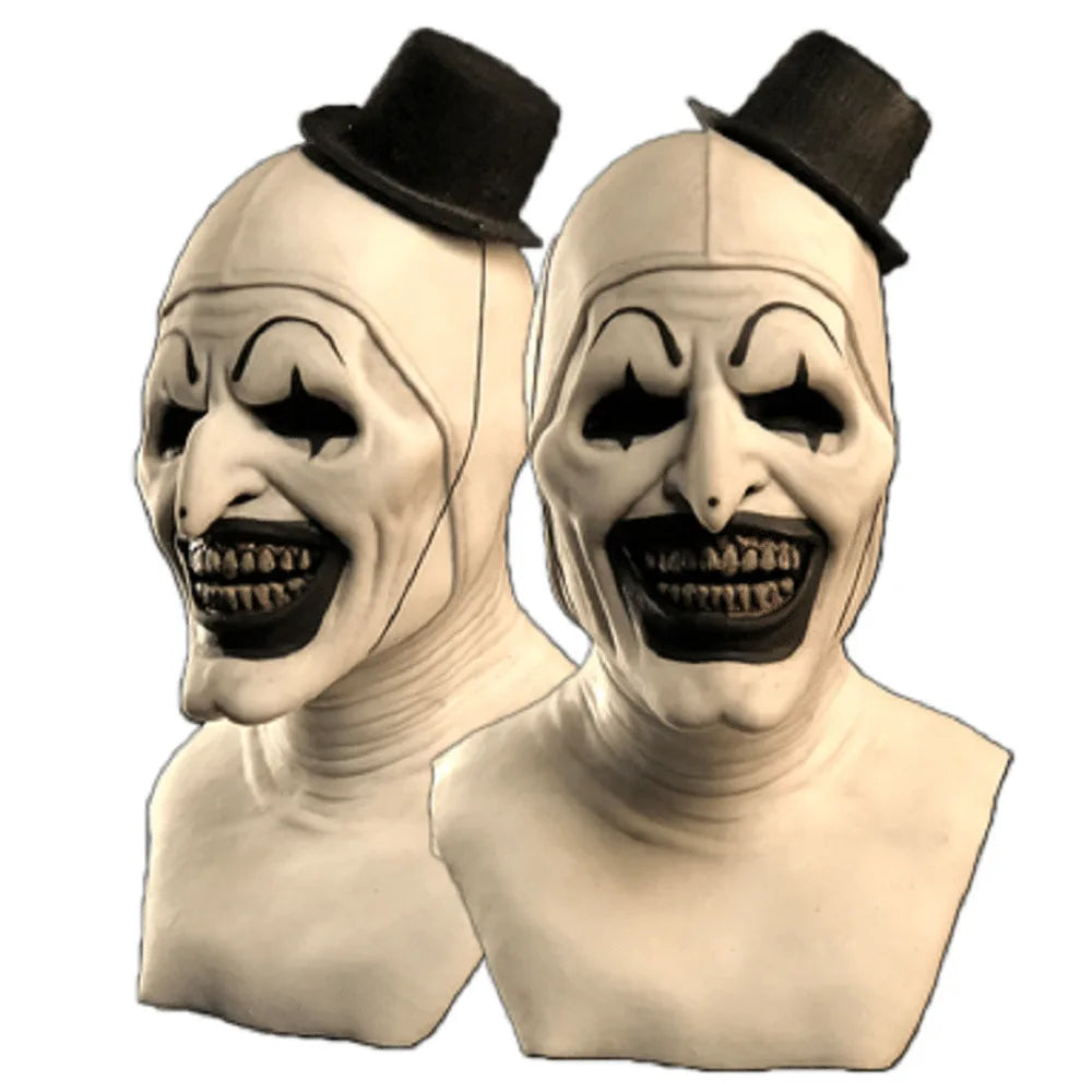 Scary Clown Costume Jumpsuit & Mask Unisex Halloween Cosplay