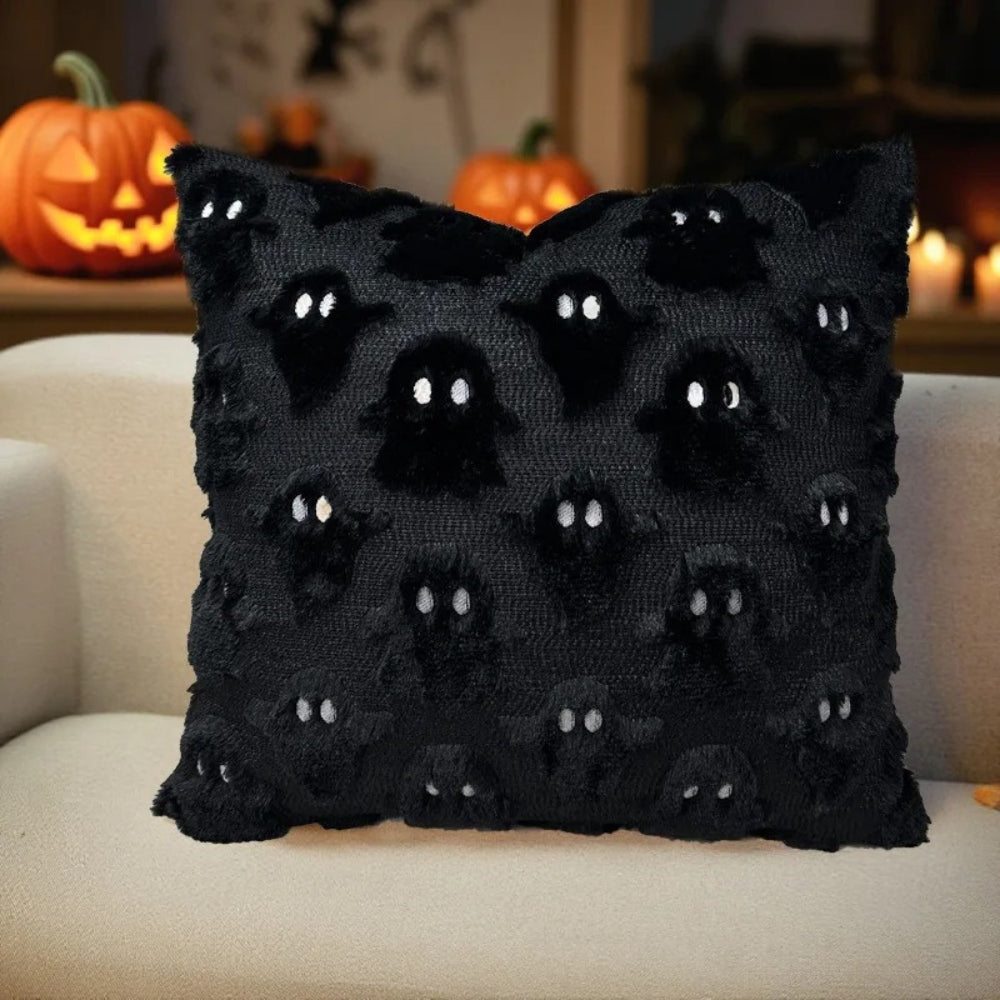 Plush Ghost Cushion Cover Halloween Home Decor