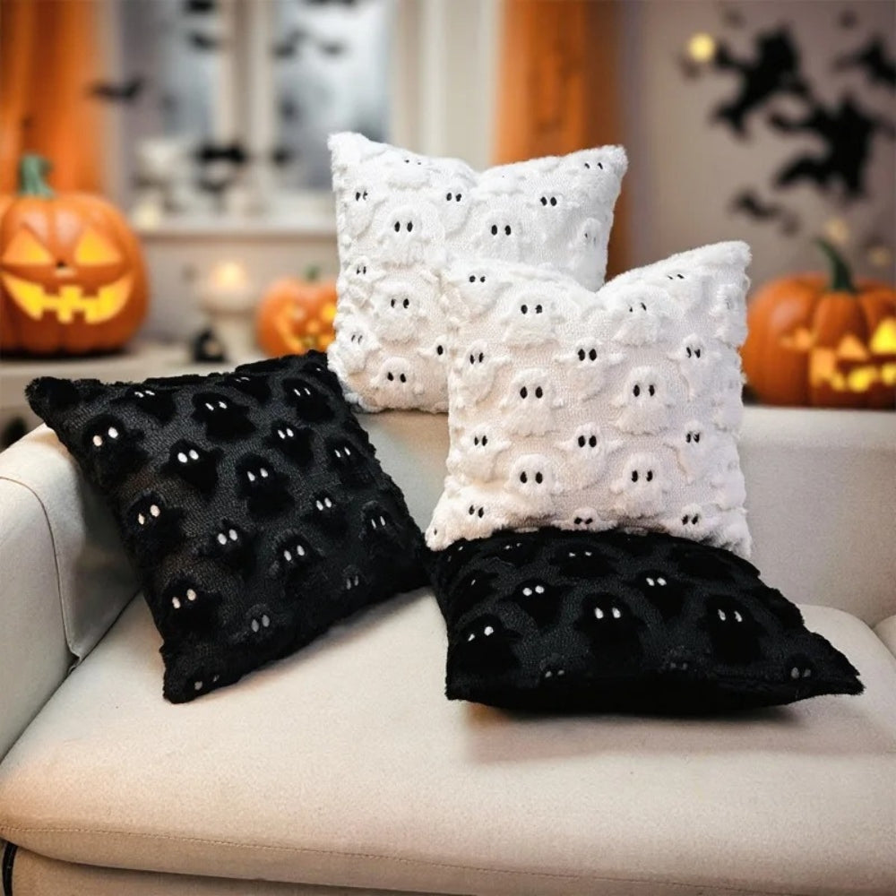 Plush Ghost Cushion Cover Halloween Home Decor