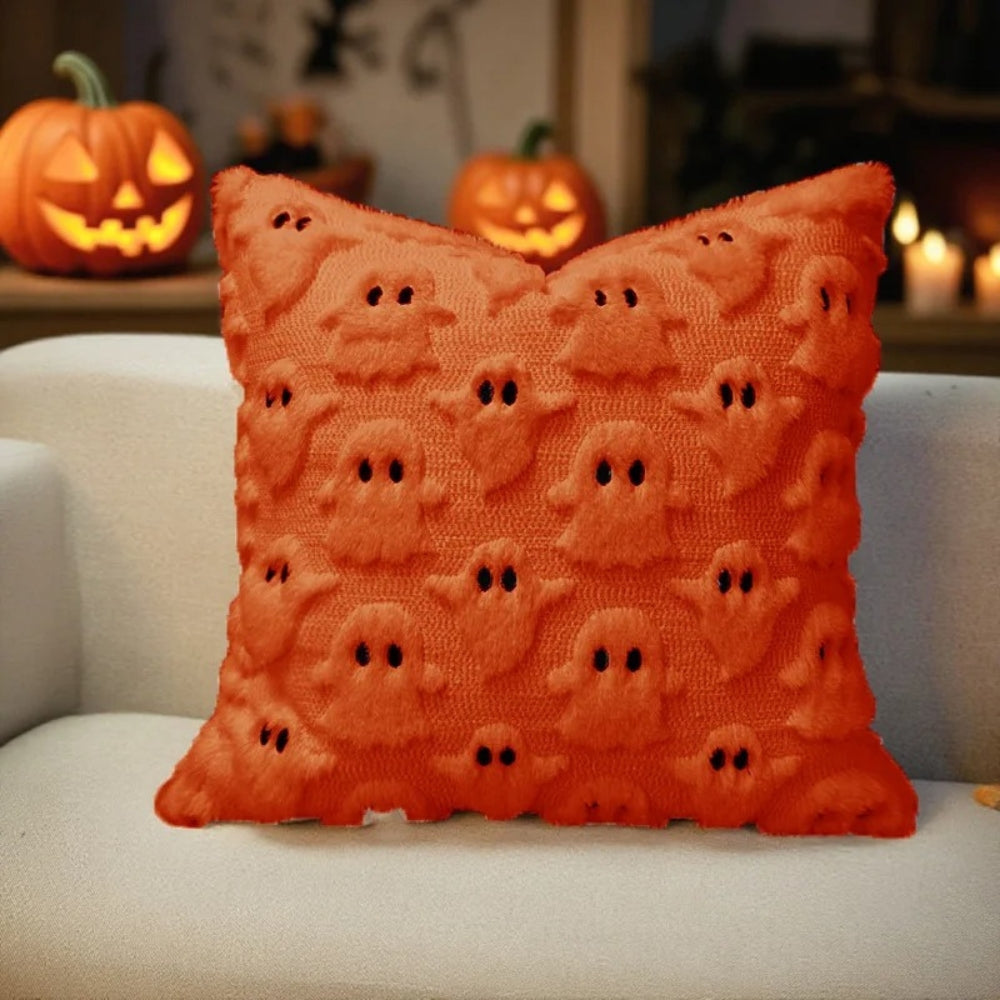 Plush Ghost Cushion Cover Halloween Home Decor