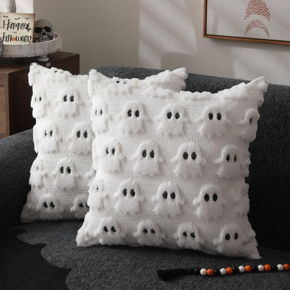Plush Ghost Cushion Cover Halloween Home Decor