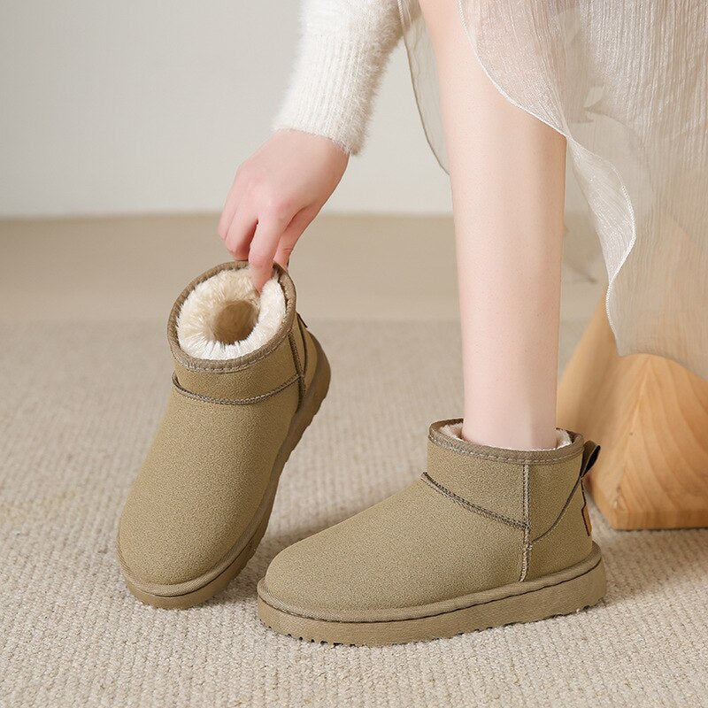 Botas para mujer con forro cálido y suela estable