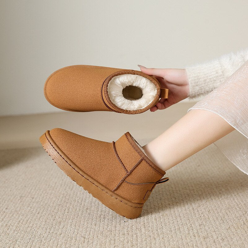 Botas para mujer con forro cálido y suela estable