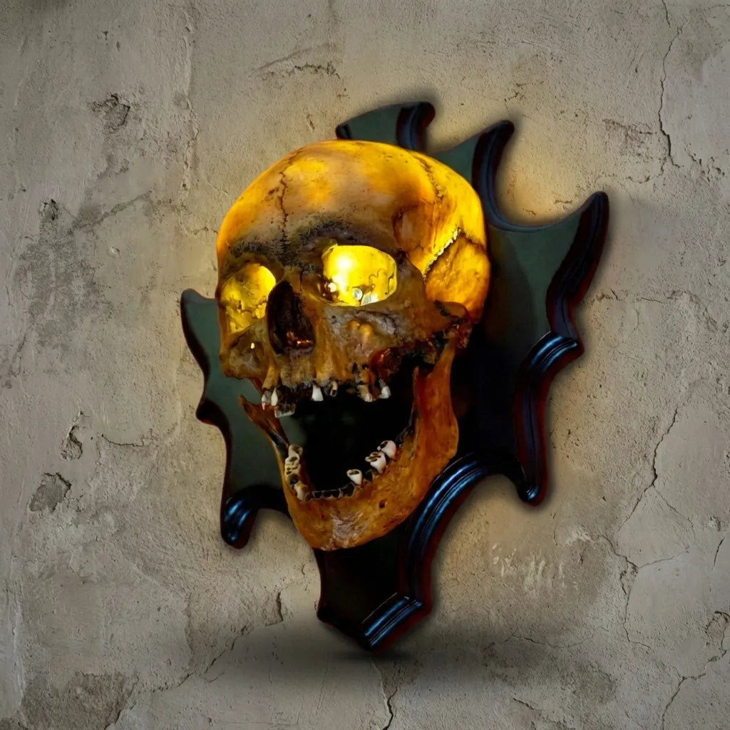 LED Skull Wall Lamp with Melody Halloween Decor