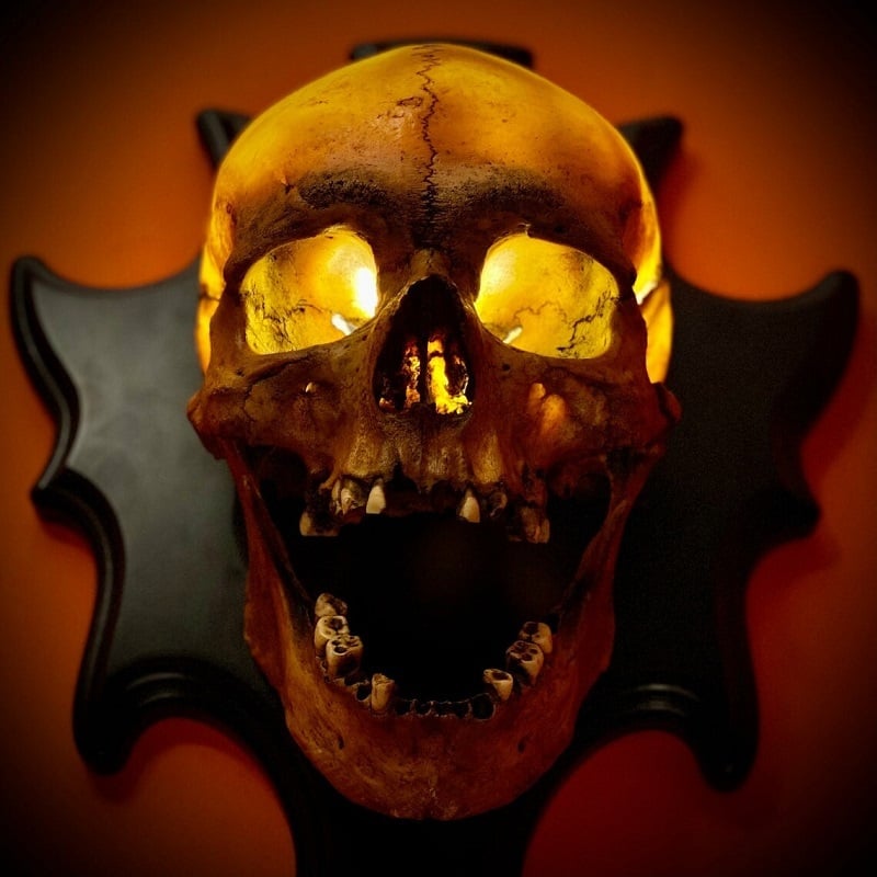 LED Skull Wall Lamp with Melody Halloween Decor