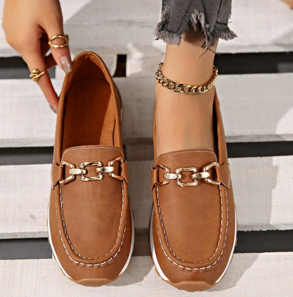 Mocassins en cuir pour femme
