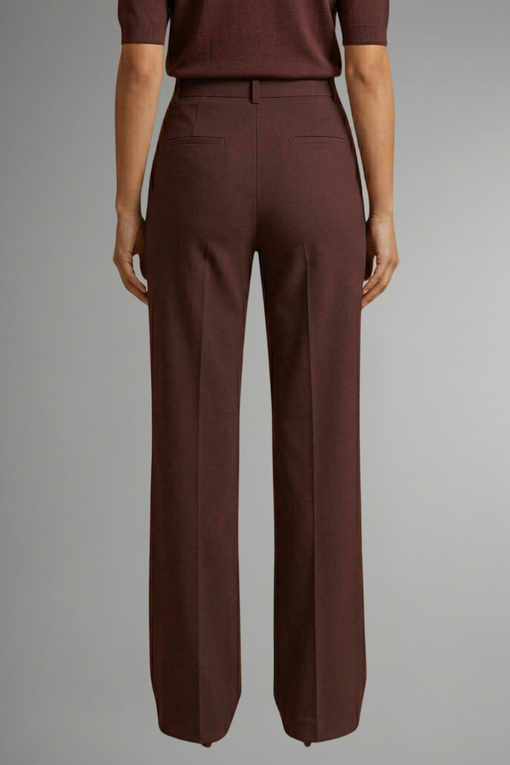 Pantaloni da donna a vita alta e gamba dritta, strutturati ed eleganti
