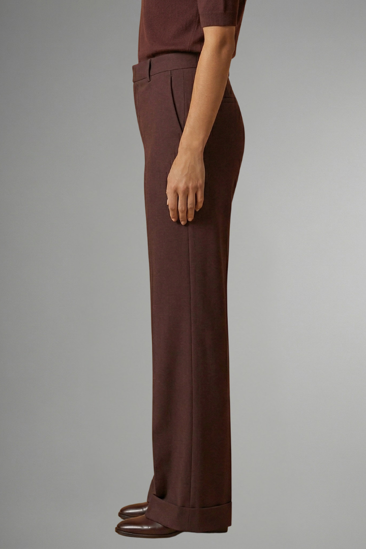 Pantaloni da donna a vita alta e gamba dritta, strutturati ed eleganti