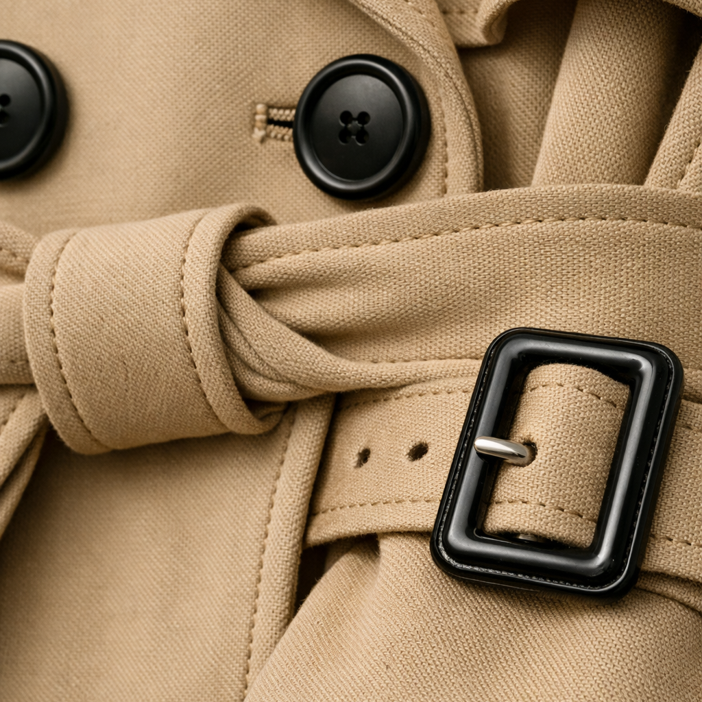 Trench-coat urbain ceinturé pour femme à coupe ajustée