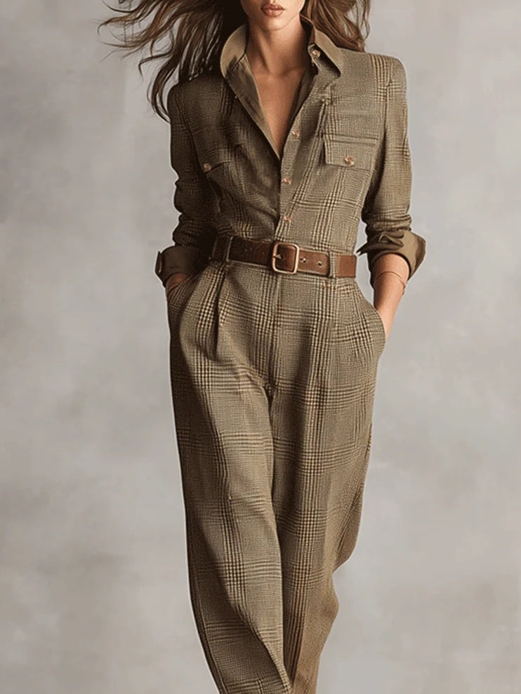 Women's Jumpsuit removable waist belt