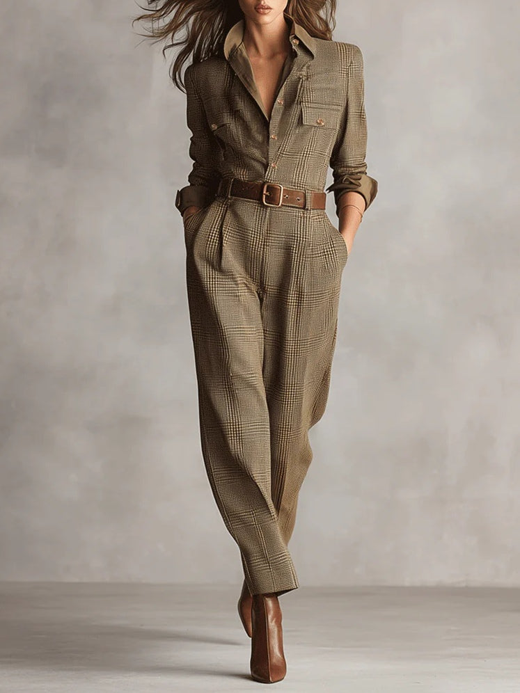 Women's Jumpsuit removable waist belt