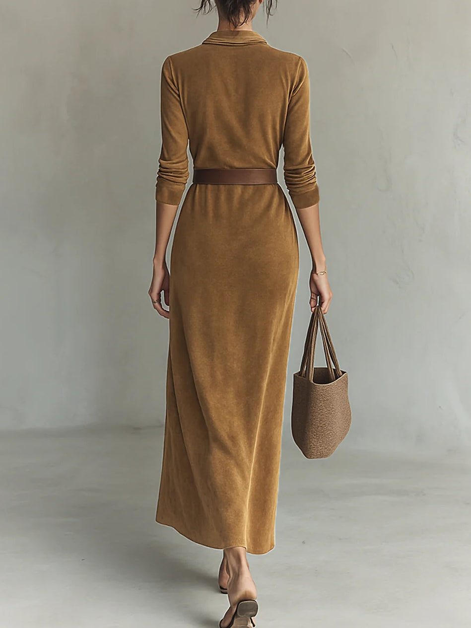 Women's Maxi Dress Suede