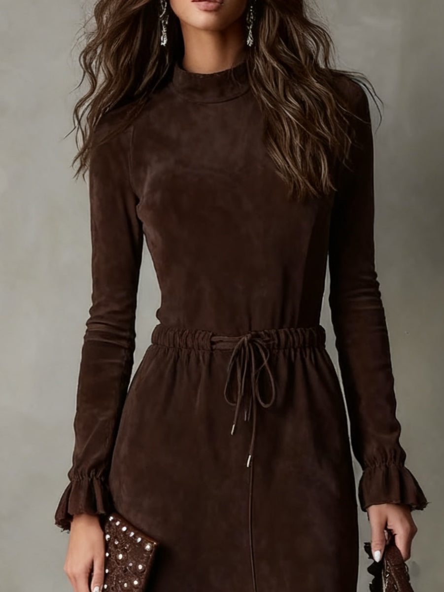 Women's Midi Dress Suede