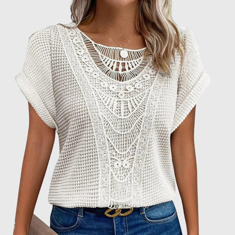 Women's Blouse lace trim