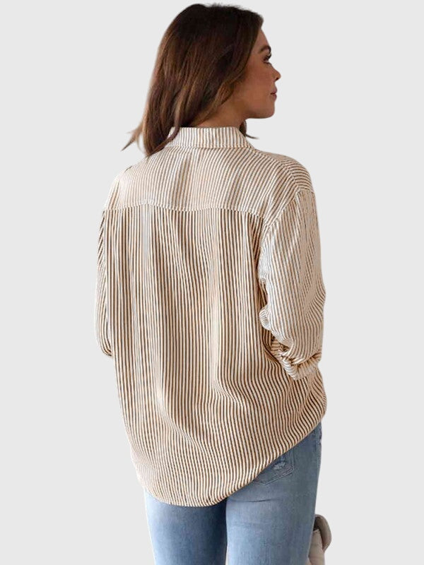 Women's Blouse vertical stripe pattern