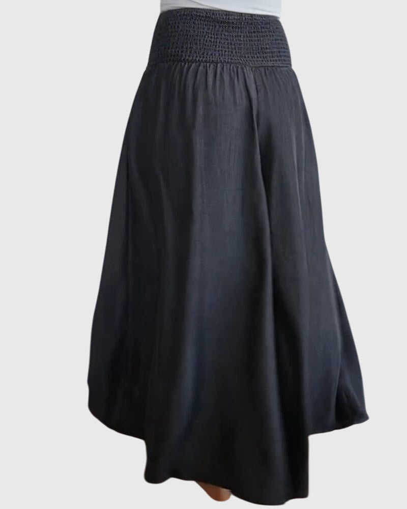 Pantalon large pour femmes avec poches latérales en denim  