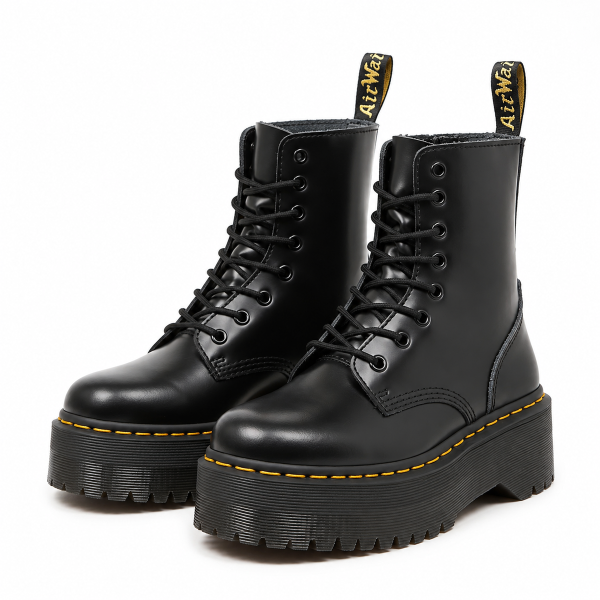 Women's Platform Chelsea Boots Punk Goth Style Leather