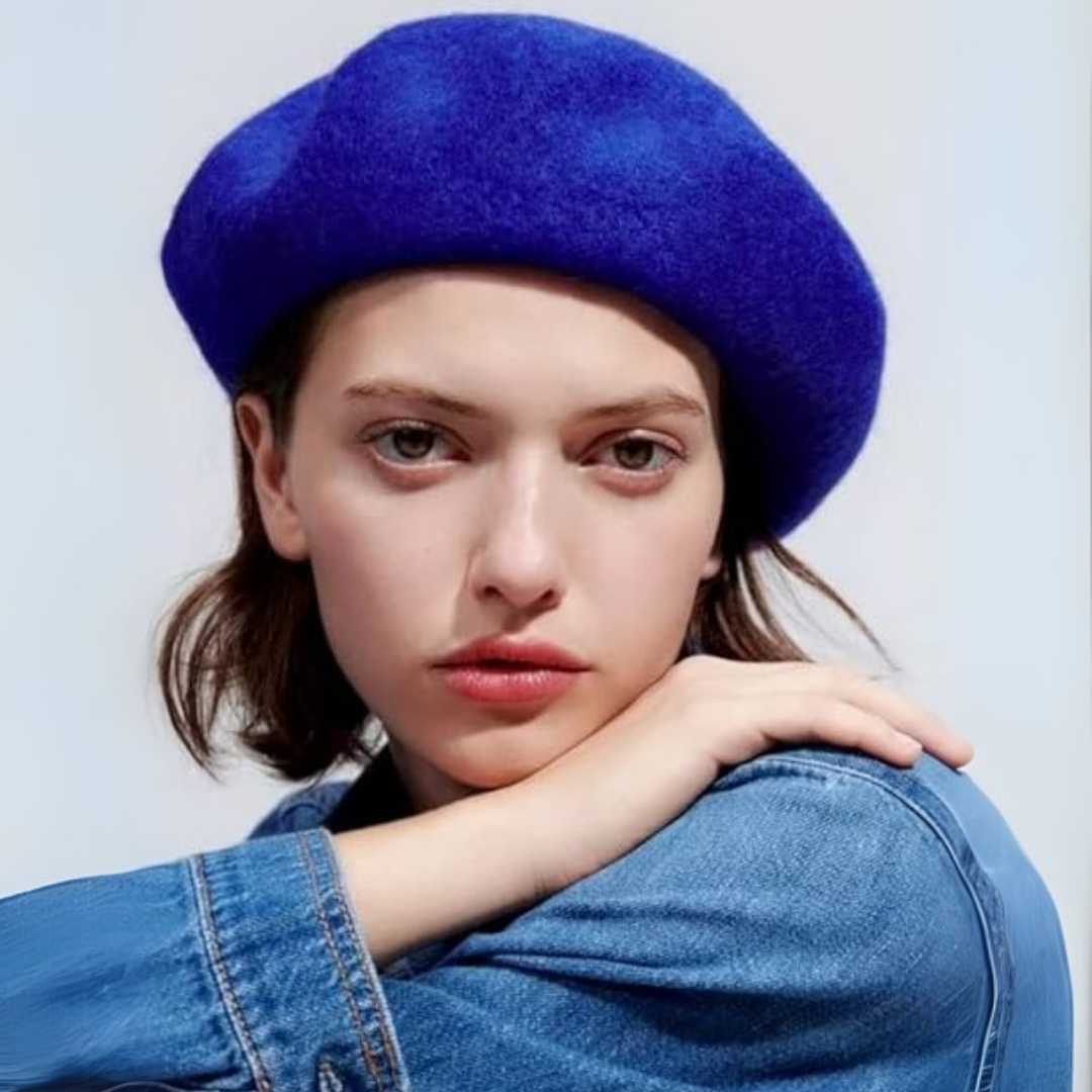 Boina clásica de lana para mujer
