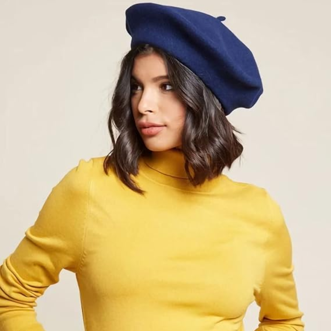 Boina clásica de lana para mujer