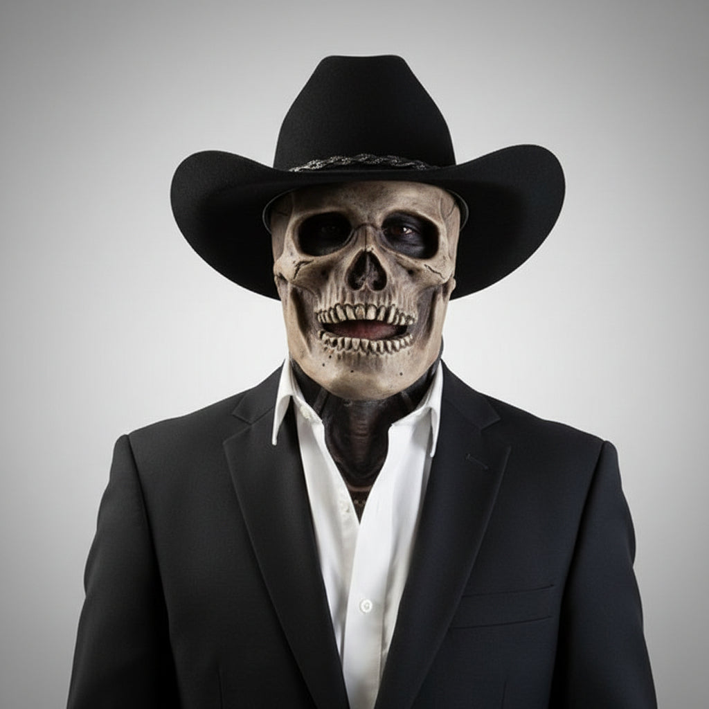 Gentleman Skeleton Mask Unisex Halloween Cosplay Costume