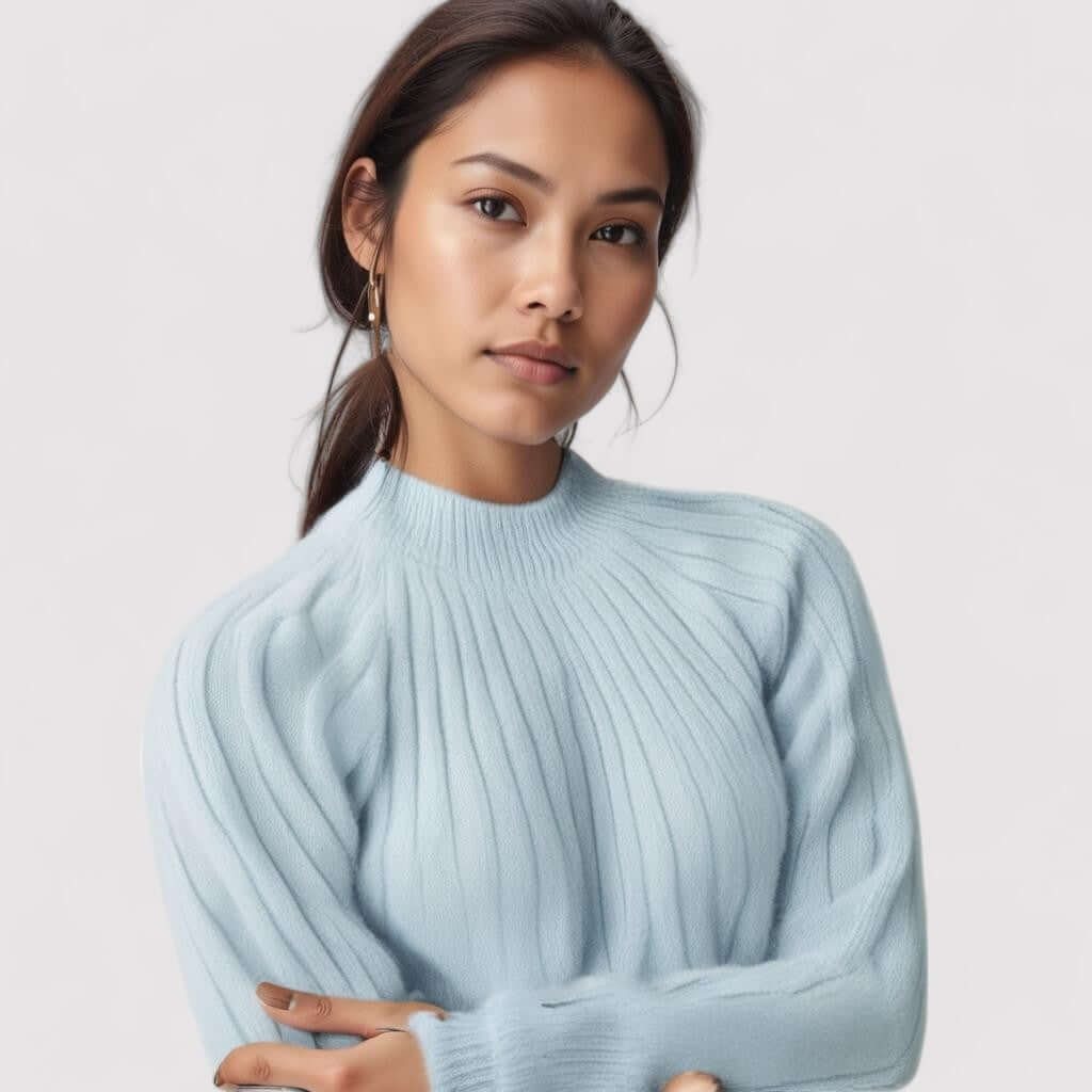 Women's Knit Sweater Minimalist Graceful Drape