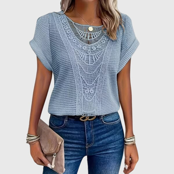 Women's Blouse lace trim