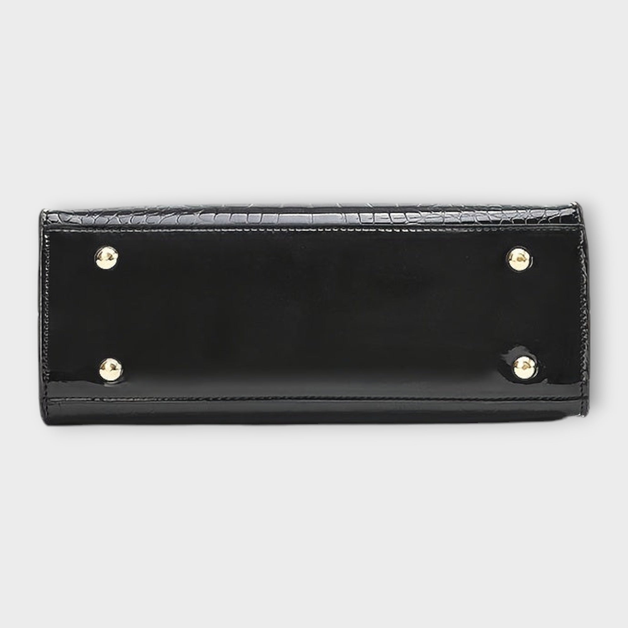 Annie | Glossy Crocodile Pattern Handbag