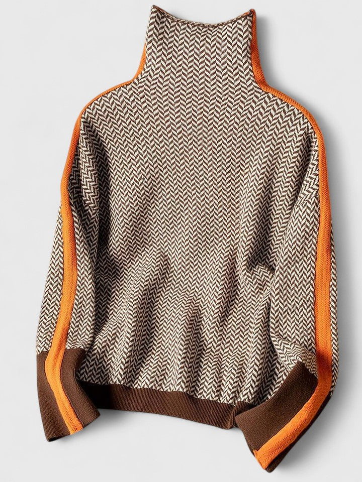 Women's Sweater vertical stripe pattern