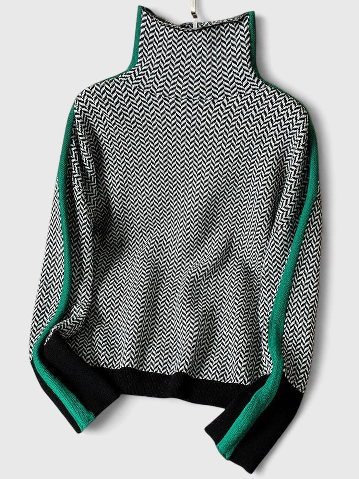 Women's Sweater vertical stripe pattern