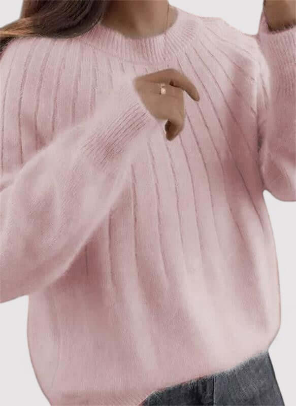 Women's Knit Sweater Minimalist Graceful Drape