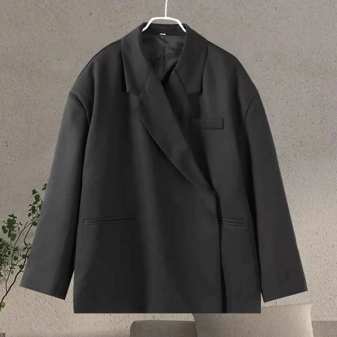 Women's Oversized Blazer Lapel Collar Relaxed Cut