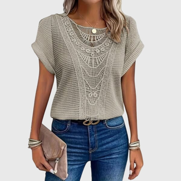 Women's Blouse lace trim