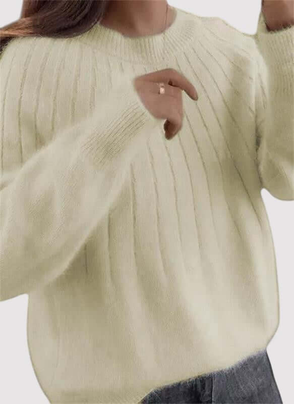 Women's Knit Sweater Minimalist Graceful Drape
