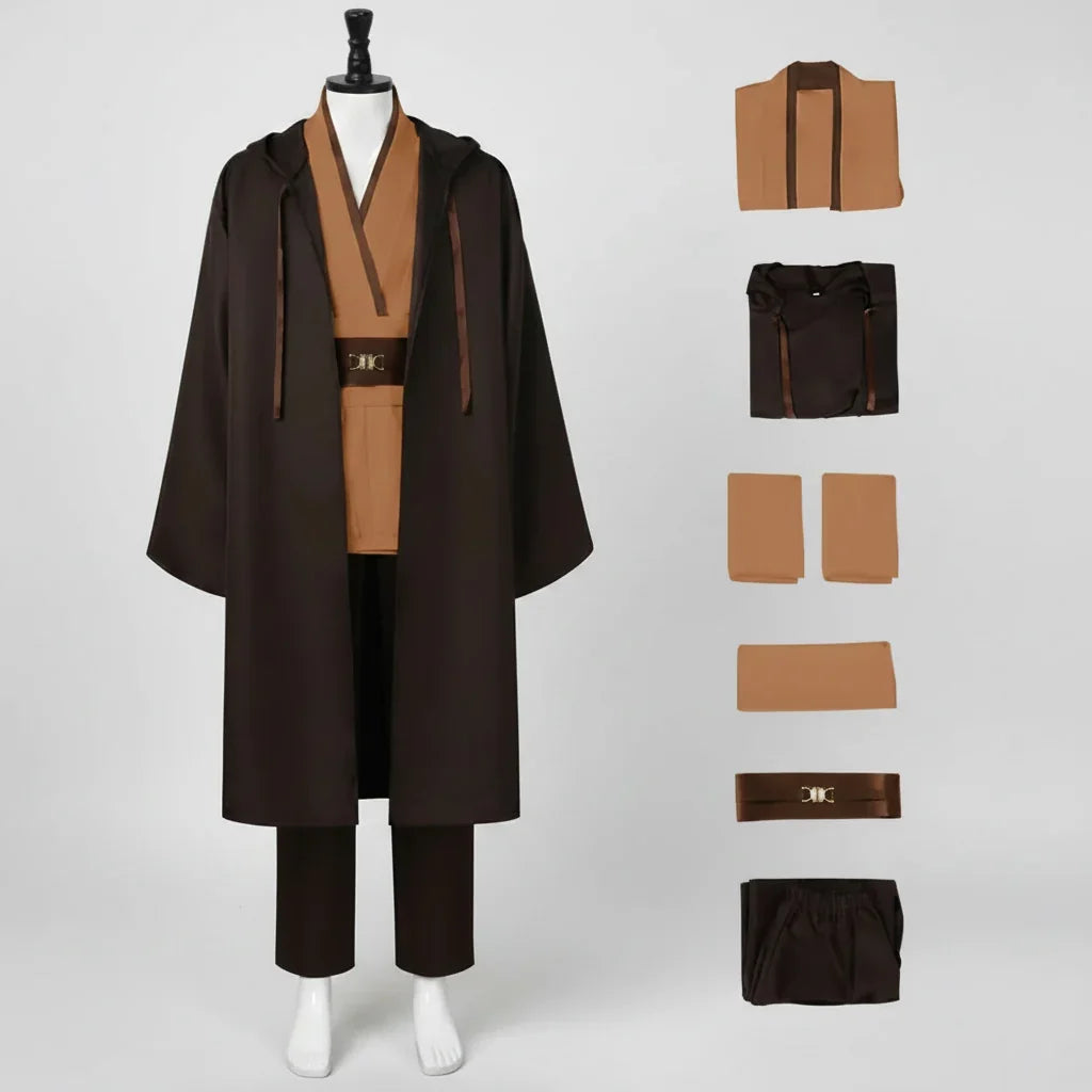 Knight Monk Tunic & Hooded Robe Costume Men's Halloween