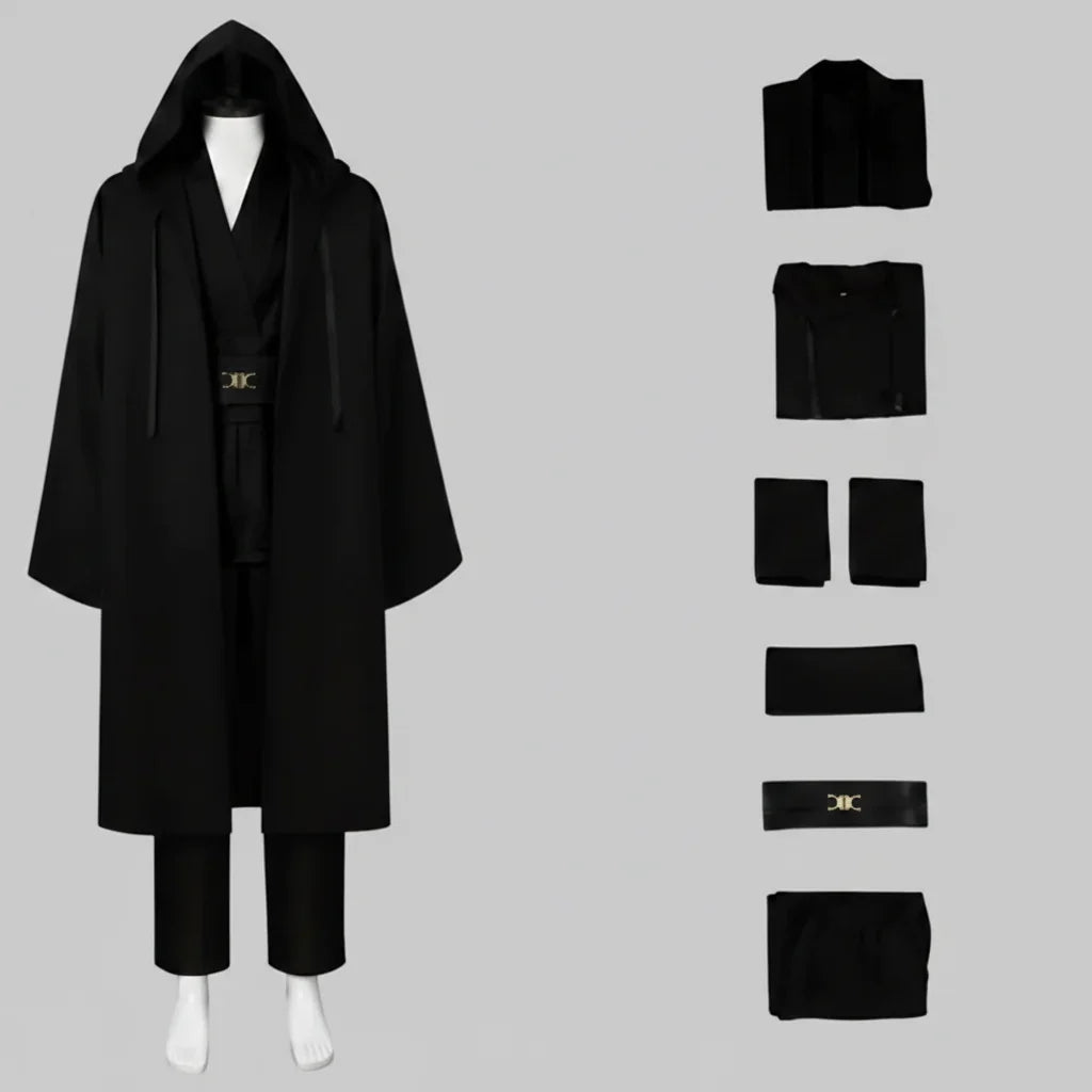 Knight Monk Tunic & Hooded Robe Costume Men's Halloween