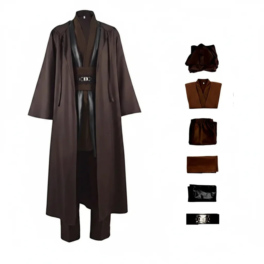 Knight Monk Tunic & Hooded Robe Costume Men's Halloween