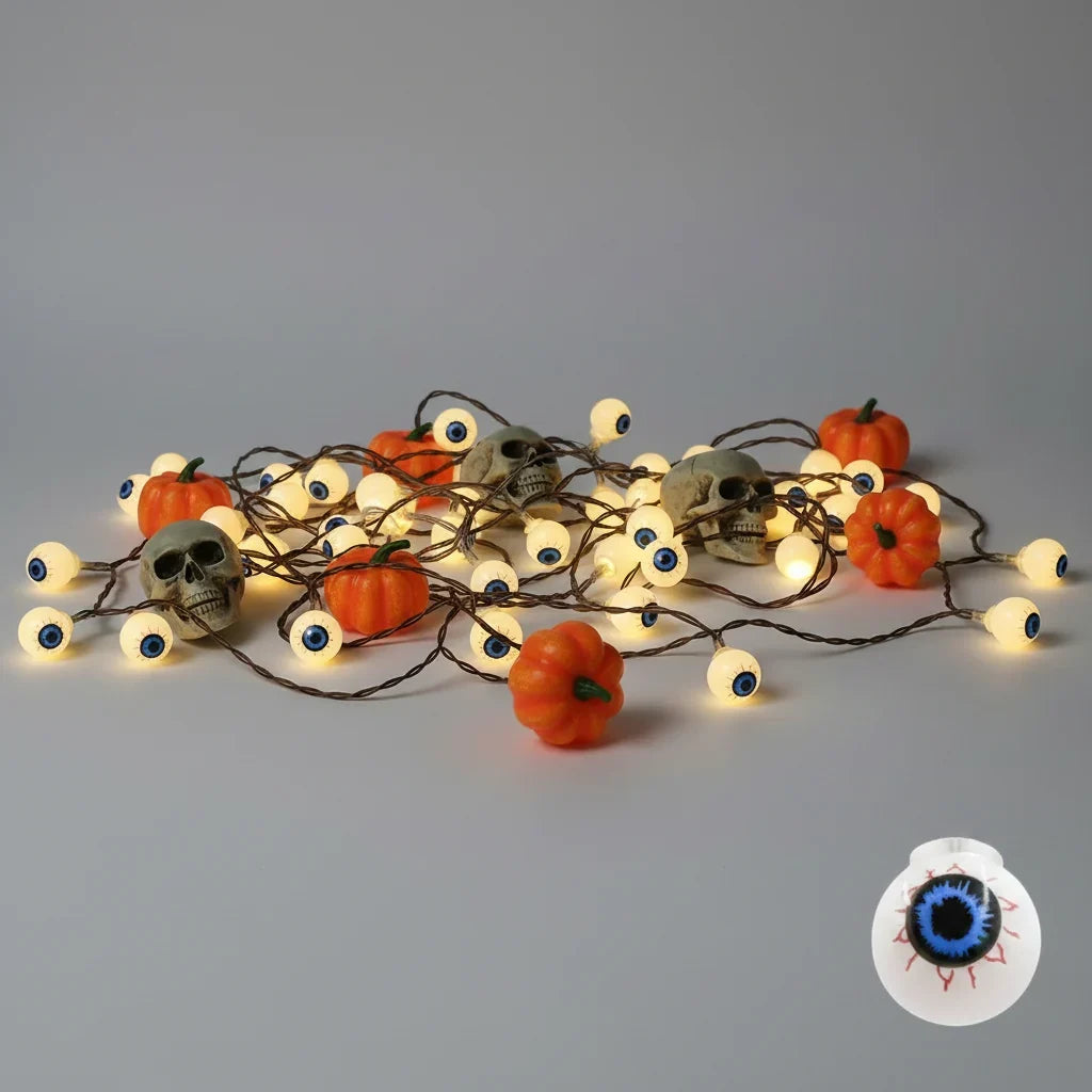 LED Halloween Motif Garland Light-Up Party Decoration