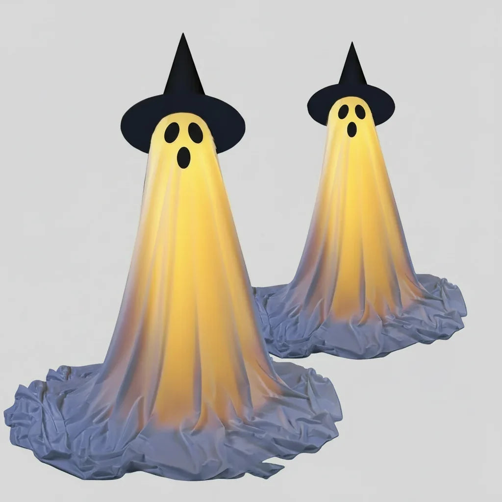 Telescopic LED Ghost with Remote Halloween Decoration