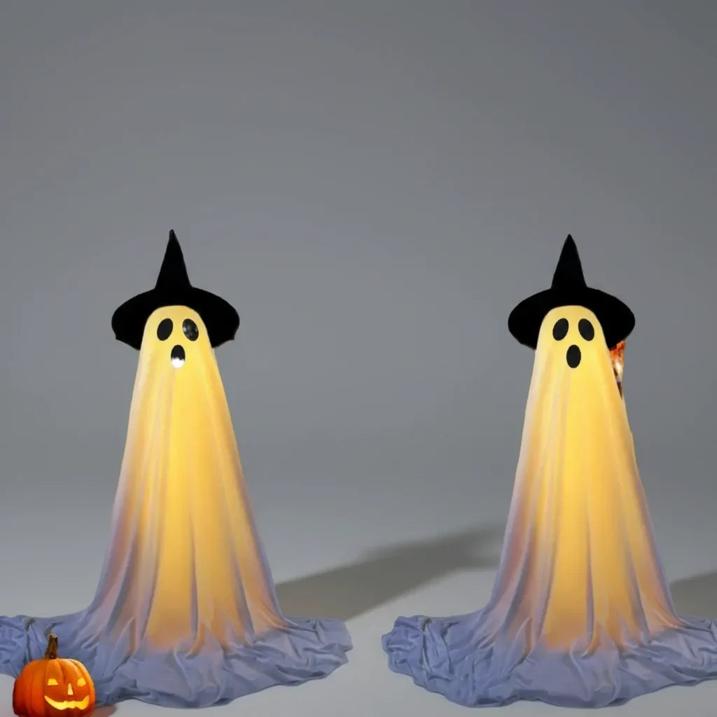Telescopic LED Ghost with Remote Halloween Decoration