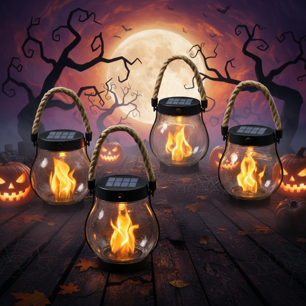Rechargeable Auto-Sensor Lantern Halloween Outdoor Decoration
