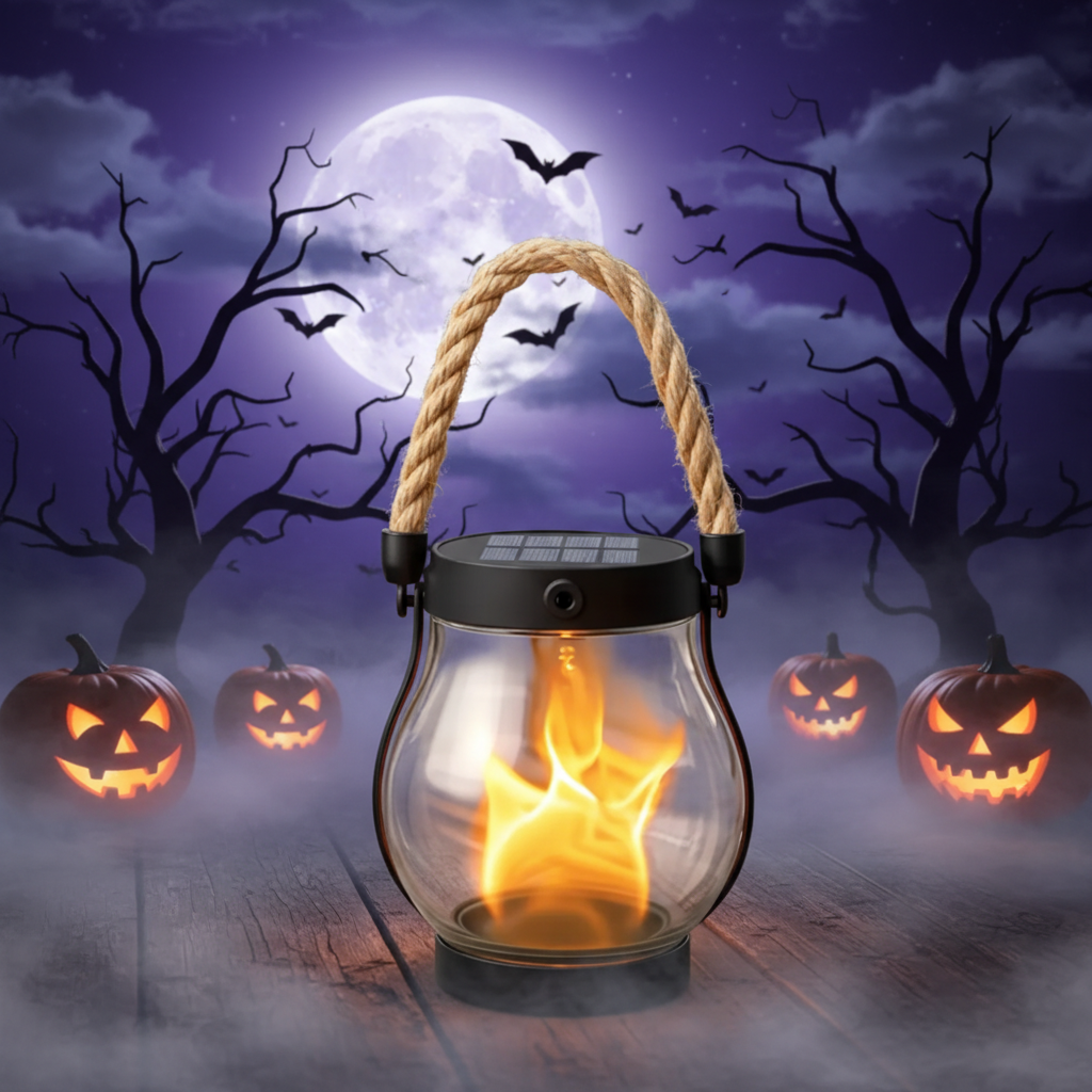 Rechargeable Auto-Sensor Lantern Halloween Outdoor Decoration