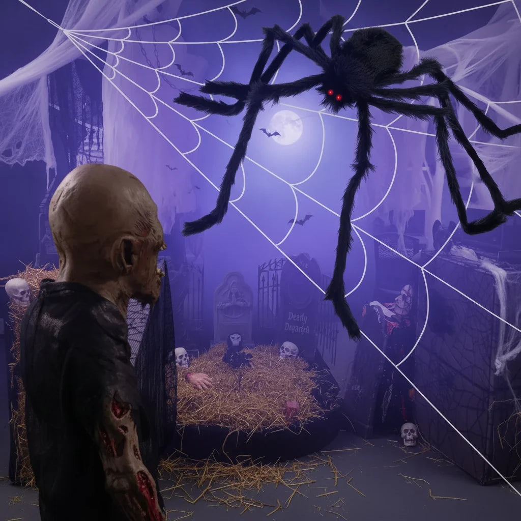 Giant Spiderweb Decoration Halloween Outdoor Haunted House