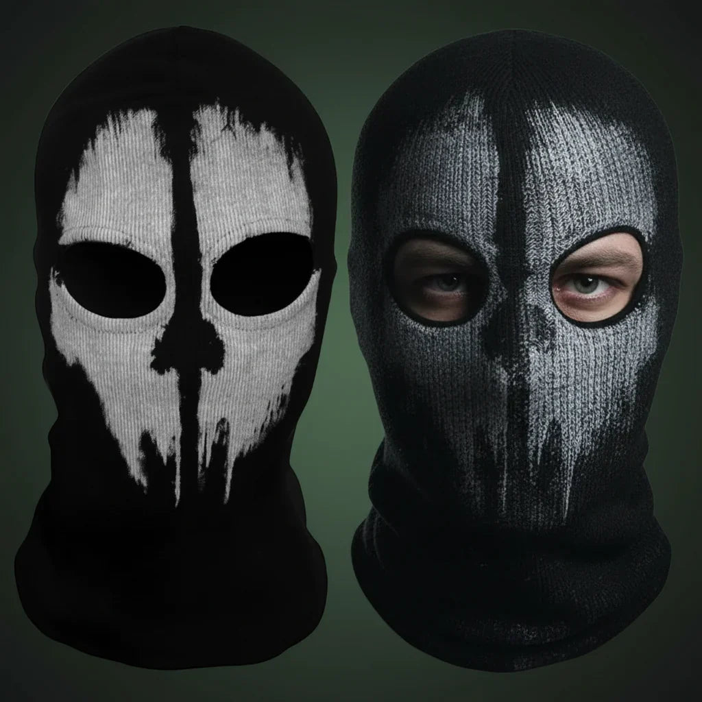 Full-Face Skeleton Balaclava Unisex Halloween Cosplay Costume