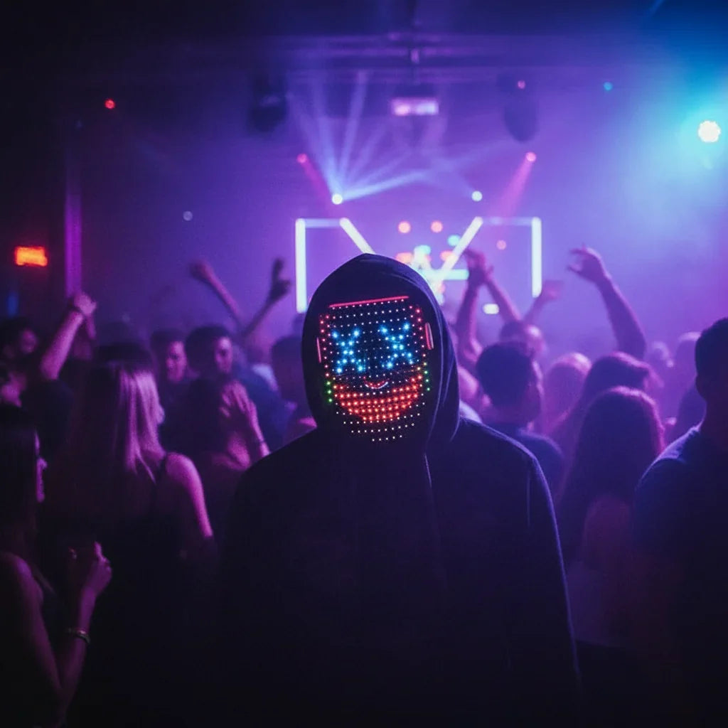 Interactive LED Display Mask Unisex Halloween Cosplay Party