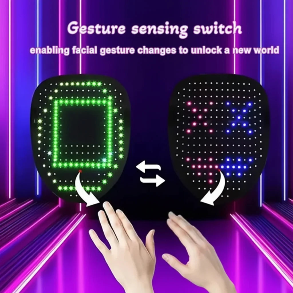 Interactive LED Display Mask Unisex Halloween Cosplay Party