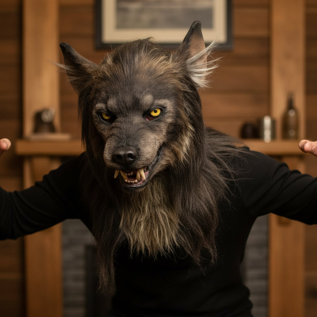 Furry Werewolf Mask Unisex Halloween Cosplay Costume