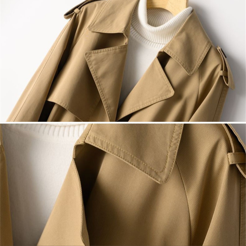 Women's Vintage Trench Coat Structured All-Season Cut