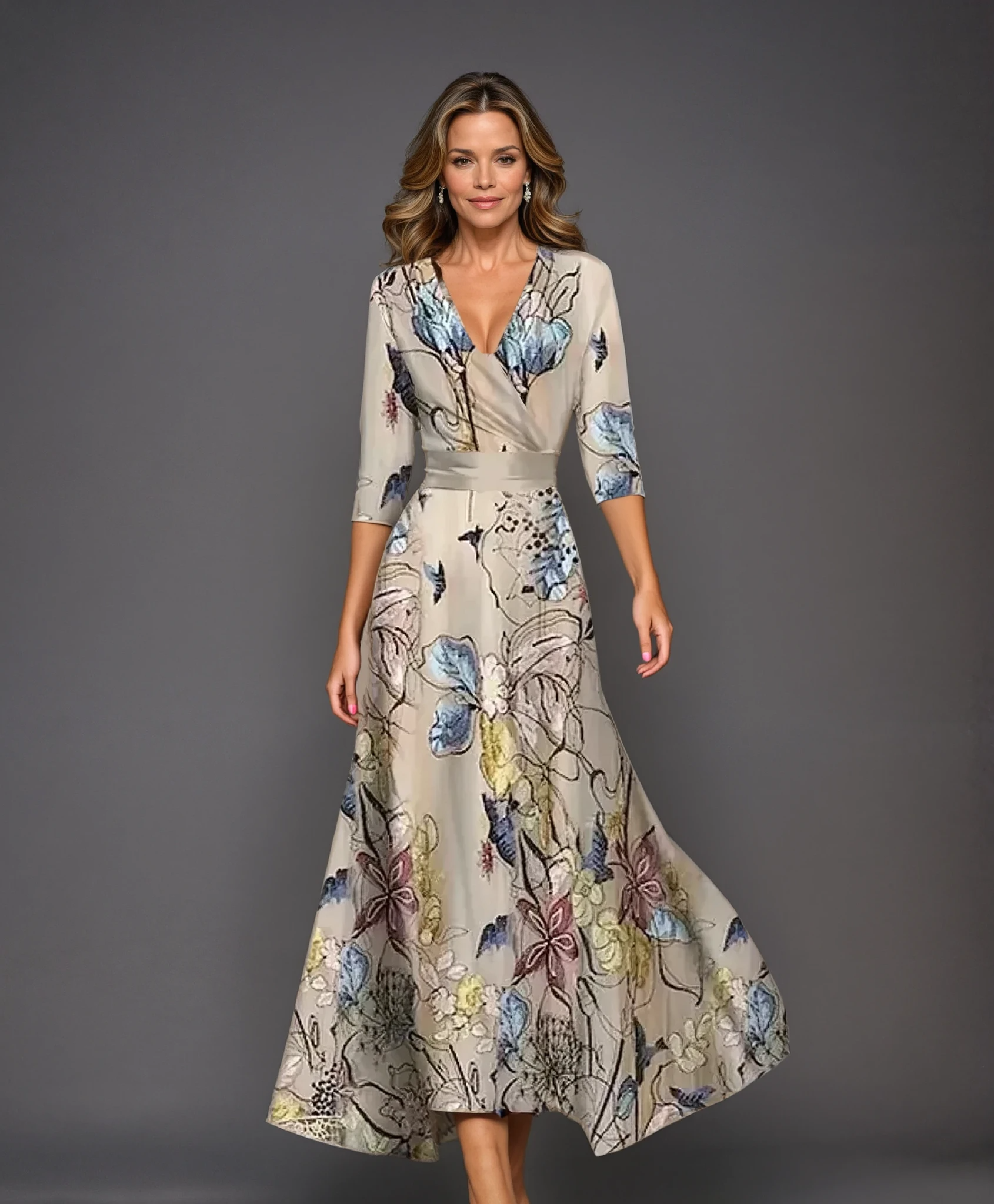 Robe femme col en V